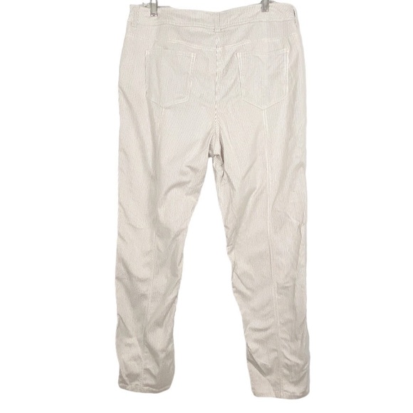 CHICO'S Striped Twill Stretch Utility Pants - Picture 2 of 9
